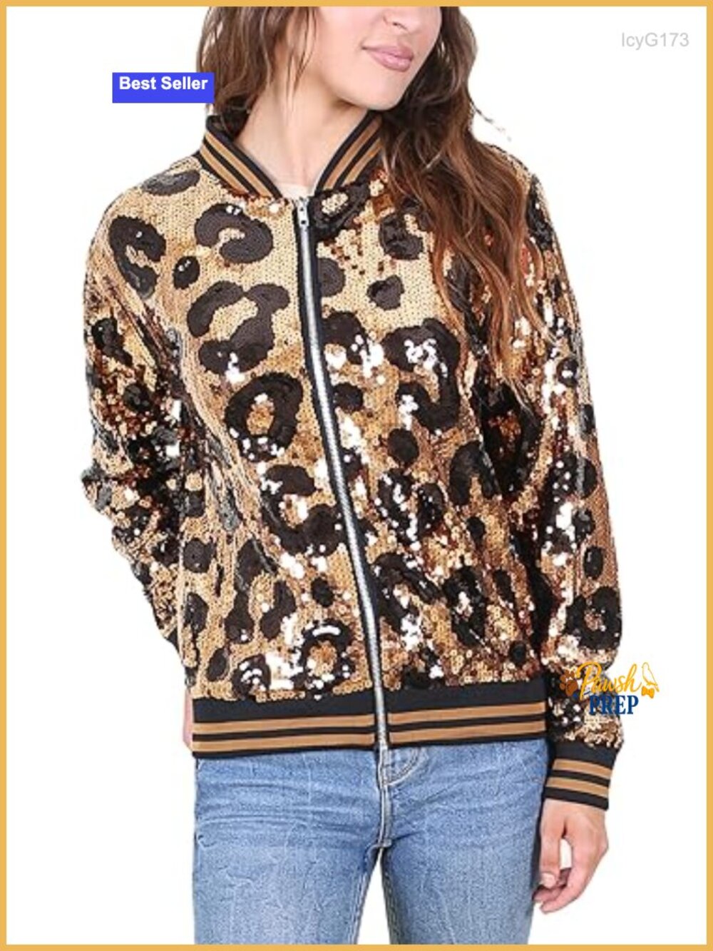 Sequin Bomber Jacket Sparkly Zip Up Concert Party Costume